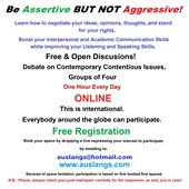 Be Assertive BUT NOT Aggressive!