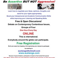 Learn how to negotiate your ideas, opinions, thoughts, and stand for your rights appropriately!